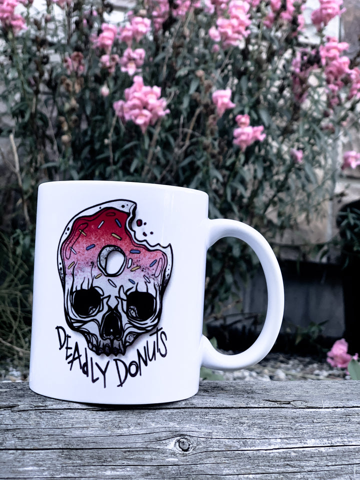 Deadly Donuts Skull Mug