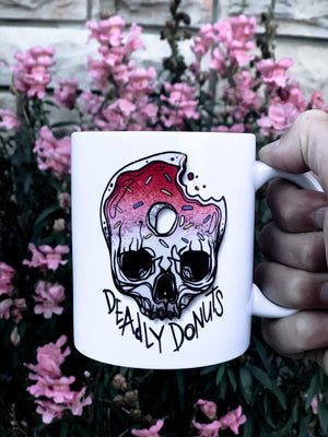 Deadly Donuts Skull Mug